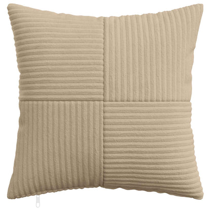 Cushion Cover 6 pcs ALMELO Taupe 45 x 45 cm Corduroy