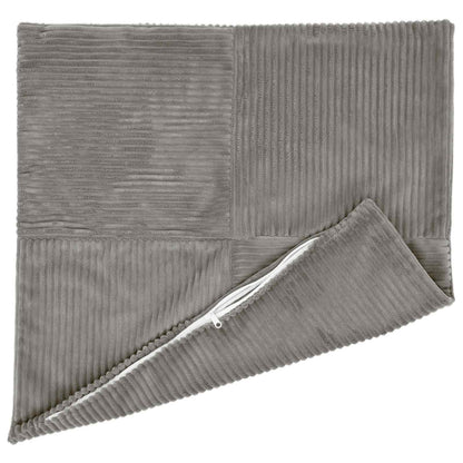 Cushion Cover 6 pcs ALMELO Light Grey 50 x 50 cm Corduroy
