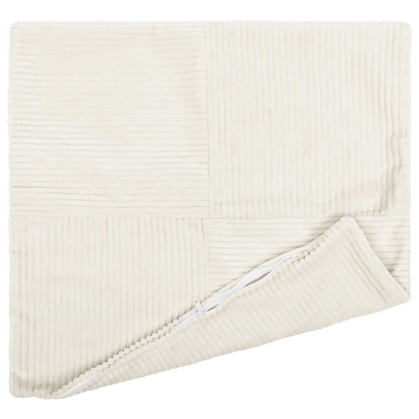 Cushion Cover 12 pcs ALMELO Cream 50 x 50 cm Corduroy