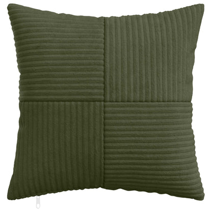 Cushion Cover 6 pcs ALMELO Green 50 x 50 cm Corduroy