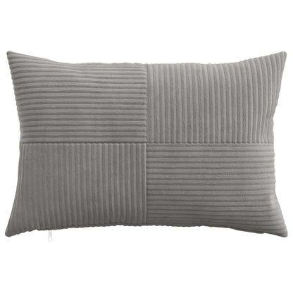 Cushion Cover 6 pcs ALMELO Light Grey 50 x 75 cm Corduroy
