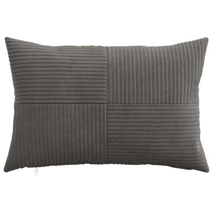 Cushion Cover 6 pcs ALMELO Dark Grey 50 x 75 cm Corduroy