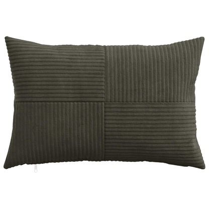 Cushion Cover 6 pcs ALMELO Anthracite 50 x 75 cm Corduroy