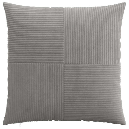 Cushion Cover 6 pcs ALMELO Light Grey 55 x 55 cm Corduroy