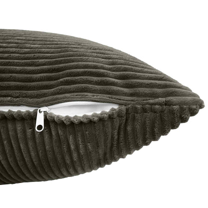 Cushion Cover 6 pcs ALMELO Anthracite 55 x 55 cm Corduroy
