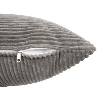 Cushion Cover 6 pcs ALMELO Light Grey 70 x 70 cm Corduroy