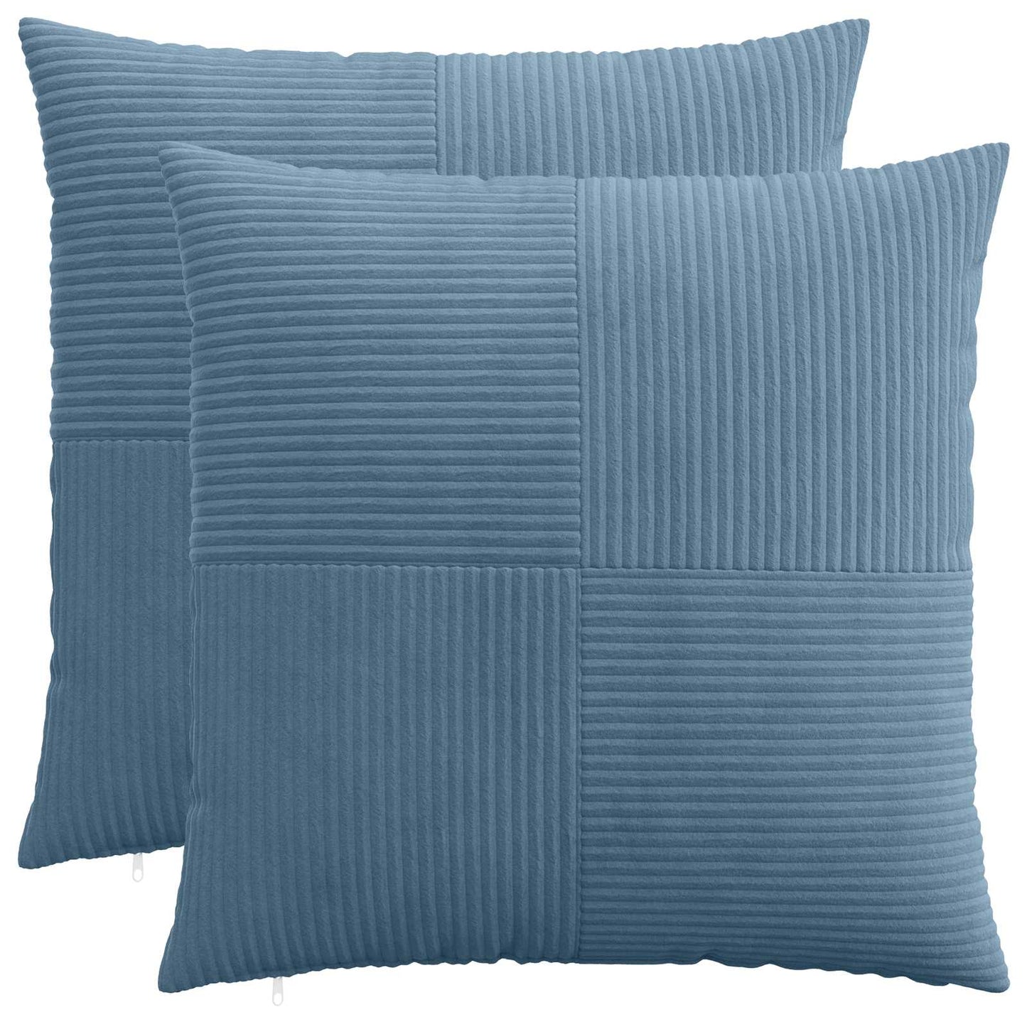 Cushion Cover 2 pcs ALMELO Blue 80 x 80 cm Corduroy