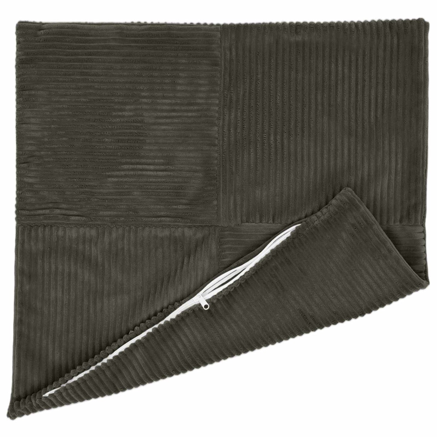 Cushion Cover 2 pcs ALMELO Anthracite 80 x 80 cm Corduroy