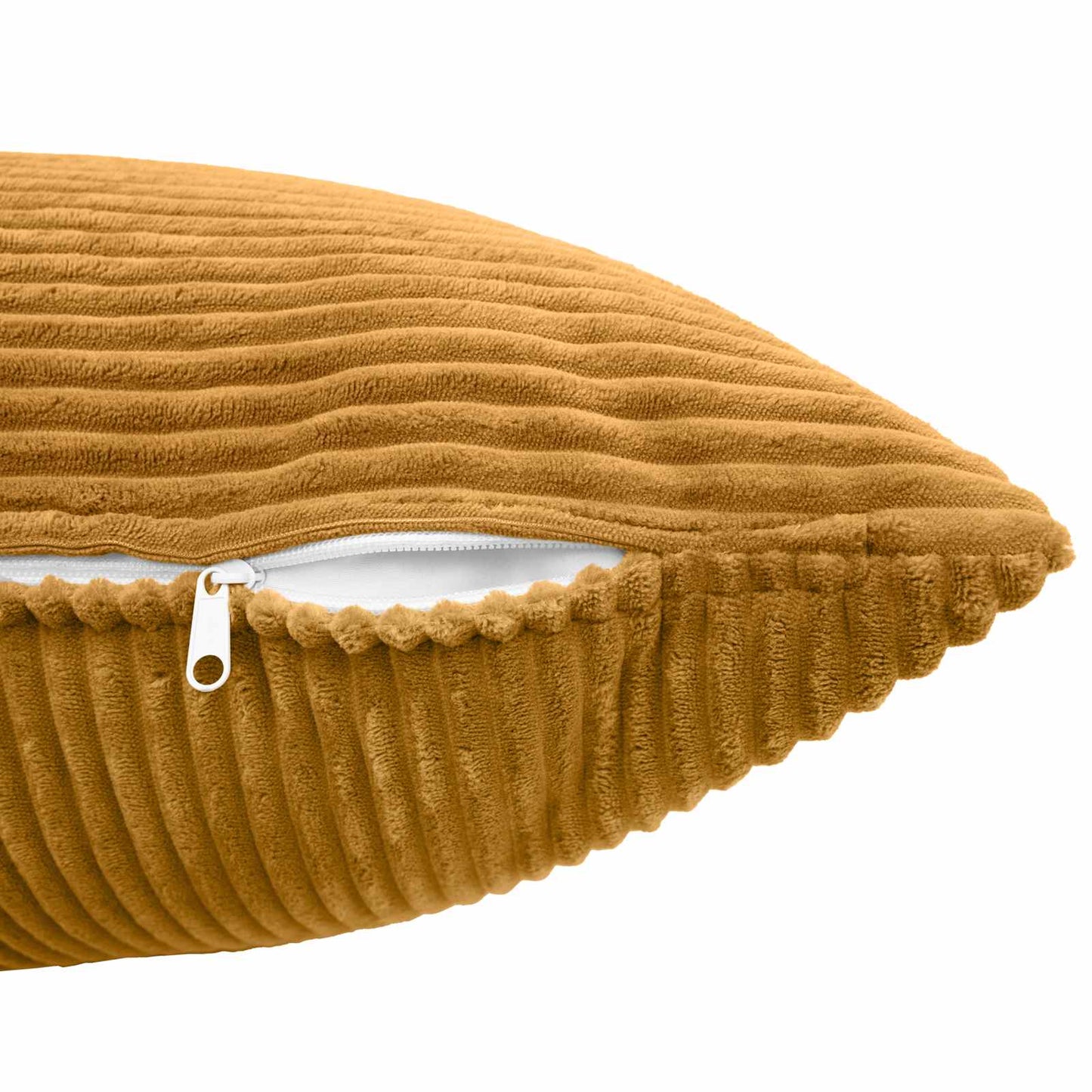 Cushion Cover 2 pcs ALMELO Yellow 80 x 80 cm Corduroy