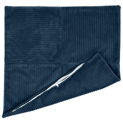 Cushion Cover 2 pcs ALMELO Navy Blue 80 x 80 cm Corduroy