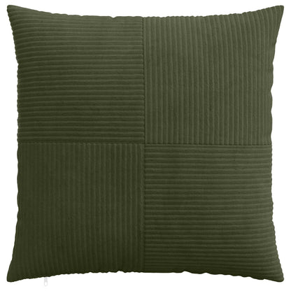Cushion Cover 2 pcs ALMELO Green 80 x 80 cm Corduroy