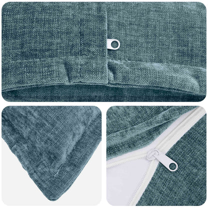 Cushion Cover 6 pcs HOUTEN Blue 30 x 30 cm Chenille Fabric