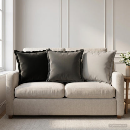 Cushion Cover 12 pcs HOUTEN Grey 40 x 40 cm Polyester