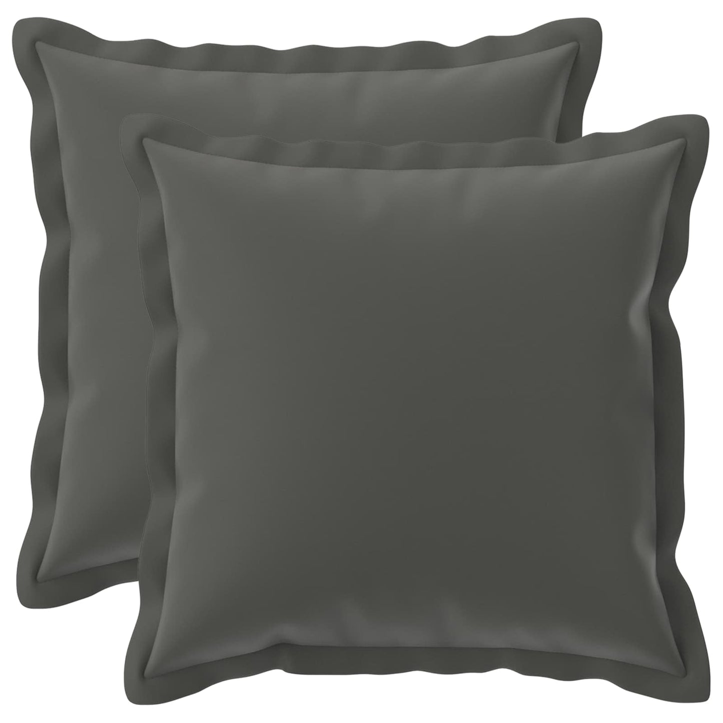 Cushion Cover 2 pcs HOUTEN Anthracite 30 x 30 cm Polyester