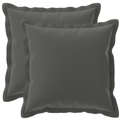 Cushion Cover 2 pcs HOUTEN Anthracite 30 x 30 cm Polyester