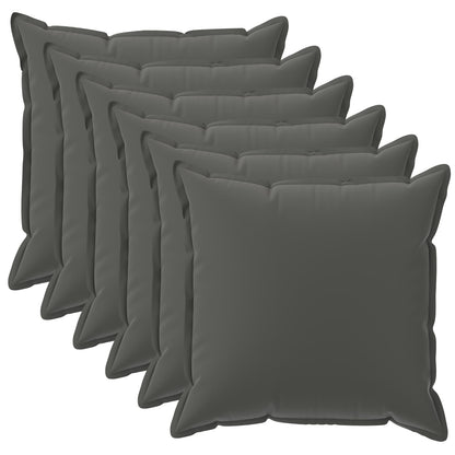 Cushion Cover 6 pcs HOUTEN Anthracite 30 x 30 cm Polyester