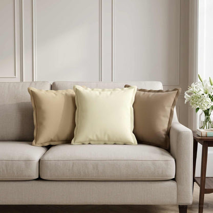Cushion Cover 12 pcs HOUTEN Taupe 40 x 40 cm Polyester