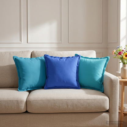 Cushion Cover 12 pcs HOUTEN Light Blue 40 x 40 cm Polyester