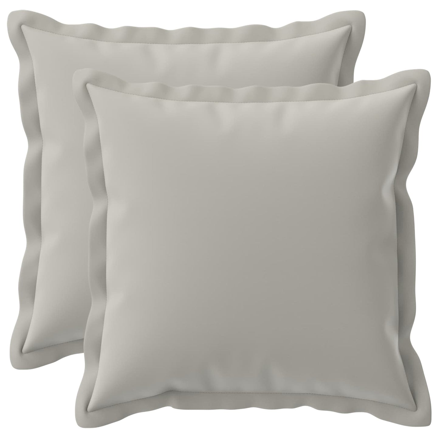Cushion Cover 2 pcs HOUTEN Grey 30 x 30 cm Polyester