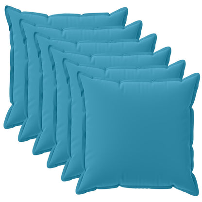 Cushion Cover 6 pcs HOUTEN Light Blue 30 x 30 cm Polyester