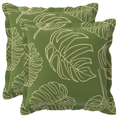 Cushion Cover 2 pcs HOUTEN Leaf Design 30 x 30 cm Polyester