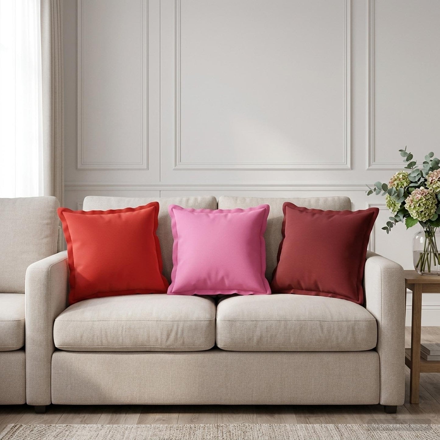 Cushion Cover 12 pcs HOUTEN Red 40 x 40 cm Polyester