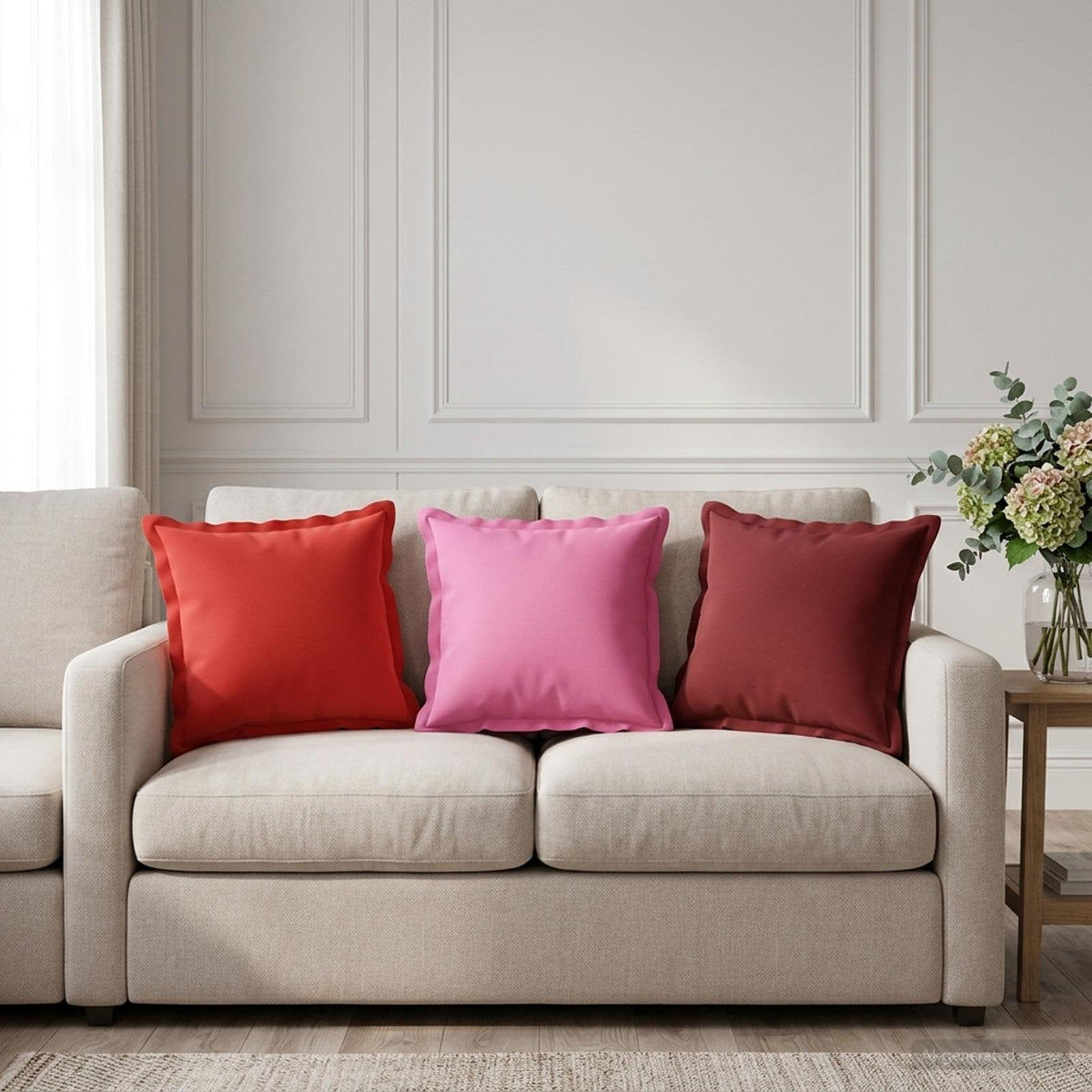 Throw Pillow 12 pcs HOUTEN Pink 40 x 40 cm Polyester