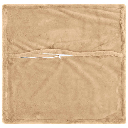 Cushion Cover 6 pcs HOUTEN Cream 30 x 30 cm Faux Rabbit Fur