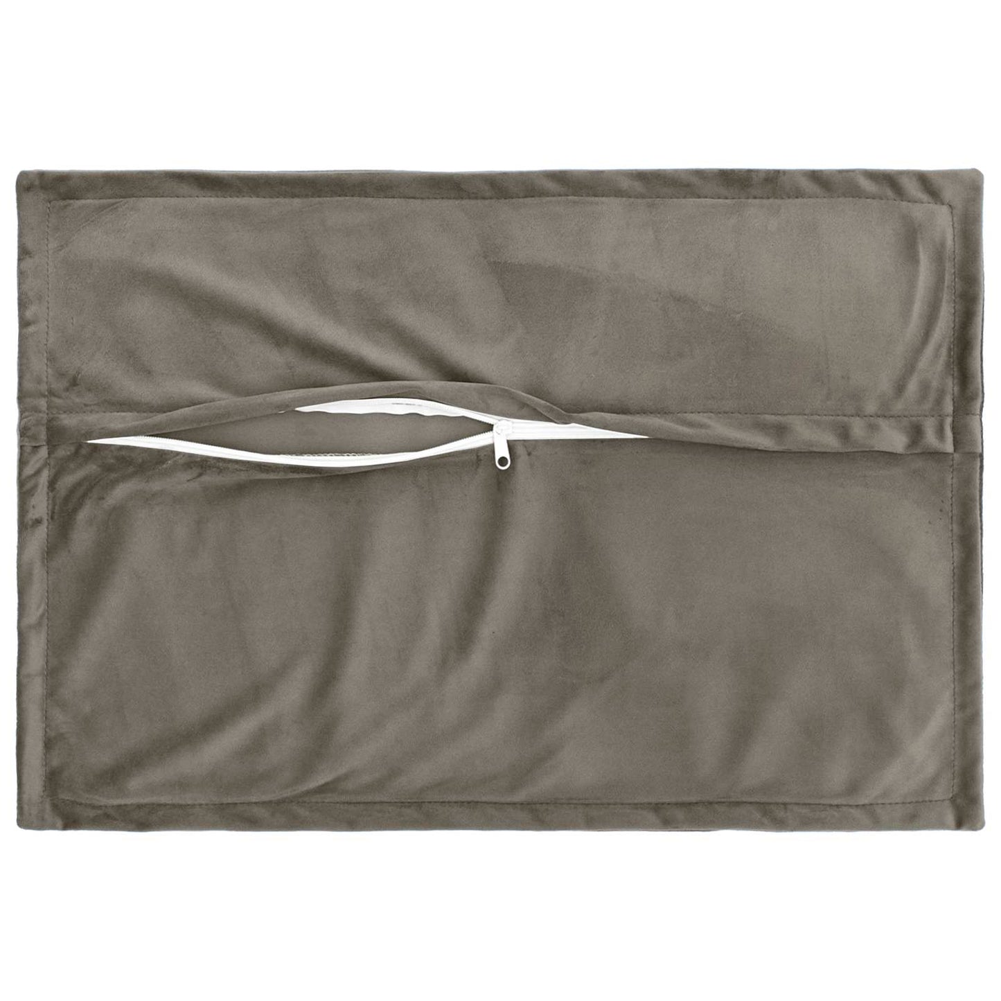 Cushion Cover 2 pcs HOUTEN Light Grey 30 x 50 cm Velvet