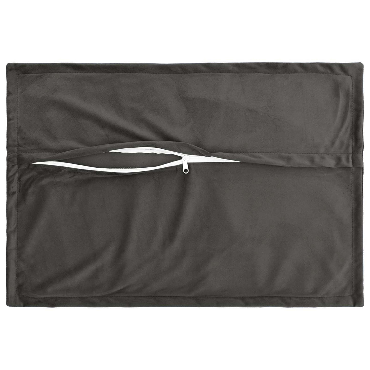 Cushion Cover 2 pcs HOUTEN Dark Grey 30 x 50 cm Velvet