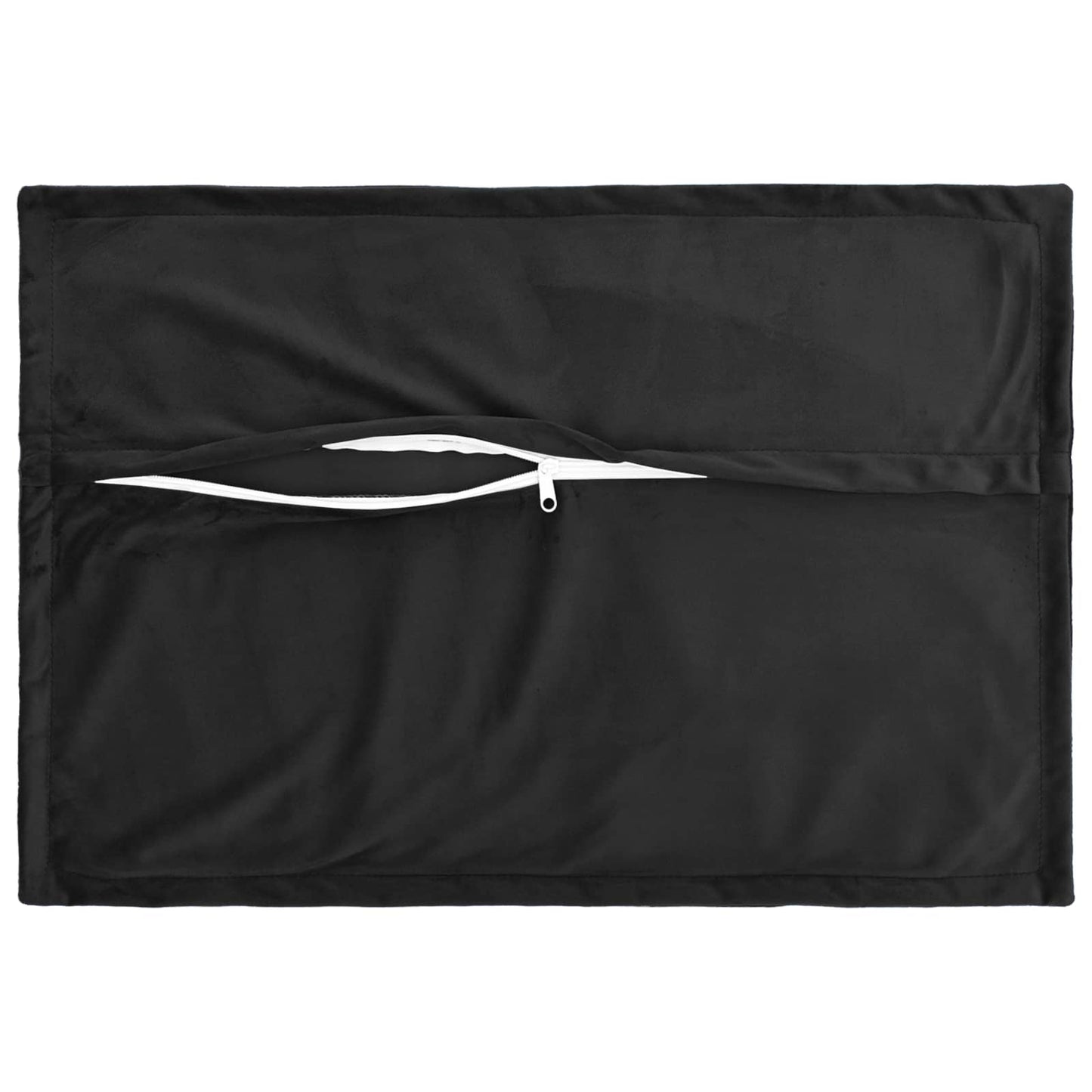 Cushion Cover 2 pcs HOUTEN Black 30 x 50 cm Velvet