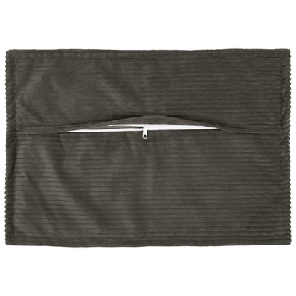 Cushion Cover 6 pcs HOUTEN Anthracite 30 x 50 cm Corduroy
