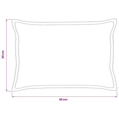 Cushion Cover 6 pcs HOUTEN Anthracite 30 x 50 cm Corduroy