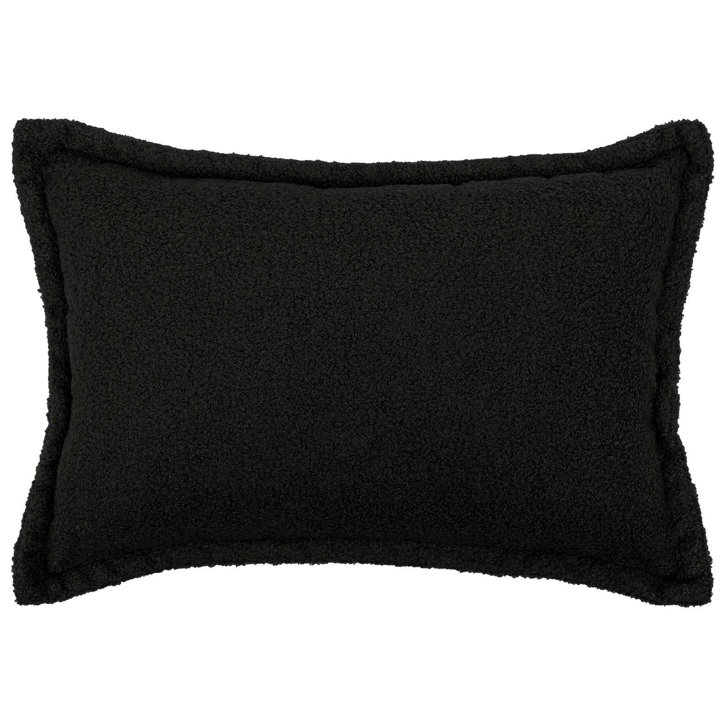 Cushion Cover 6 pcs HOUTEN Black 30 x 50 cm Bouclé