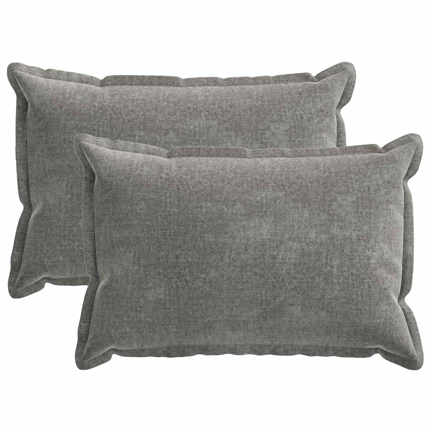 Cushion Cover 2 pcs HOUTEN Dark Grey 30 x 50 cm Chenille Fabric