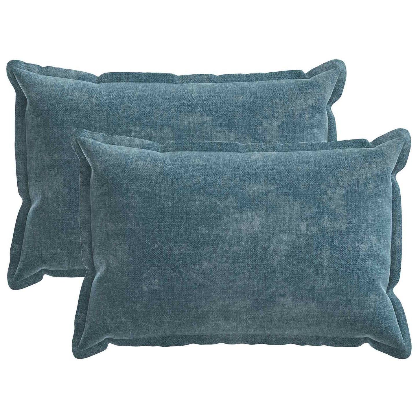 Cushion Cover 2 pcs HOUTEN Blue 30 x 50 cm Chenille Fabric