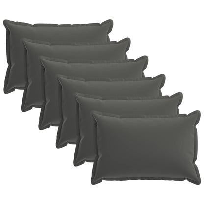 Cushion Cover 6 pcs HOUTEN Anthracite 30 x 50 cm Polyester