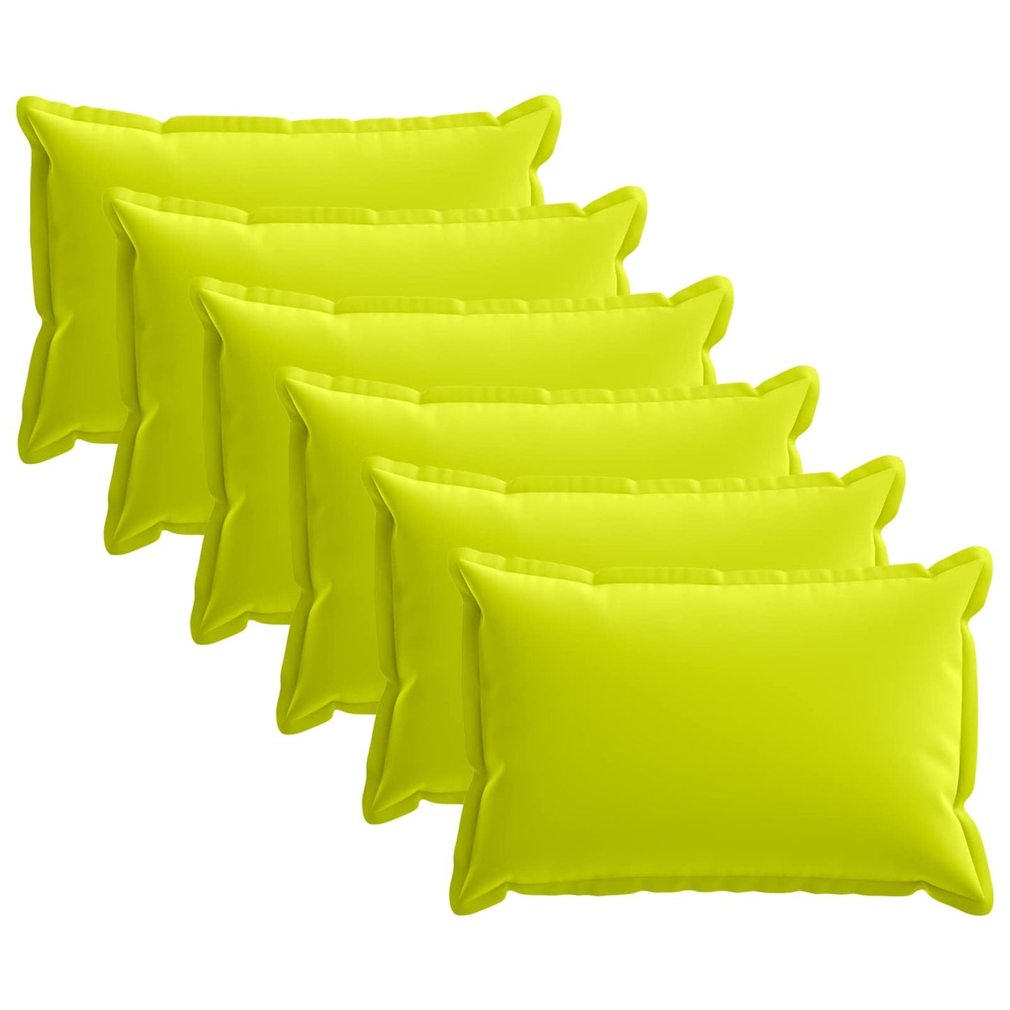 Cushion Cover 6 pcs HOUTEN Bright Green 30 x 50 cm Polyester