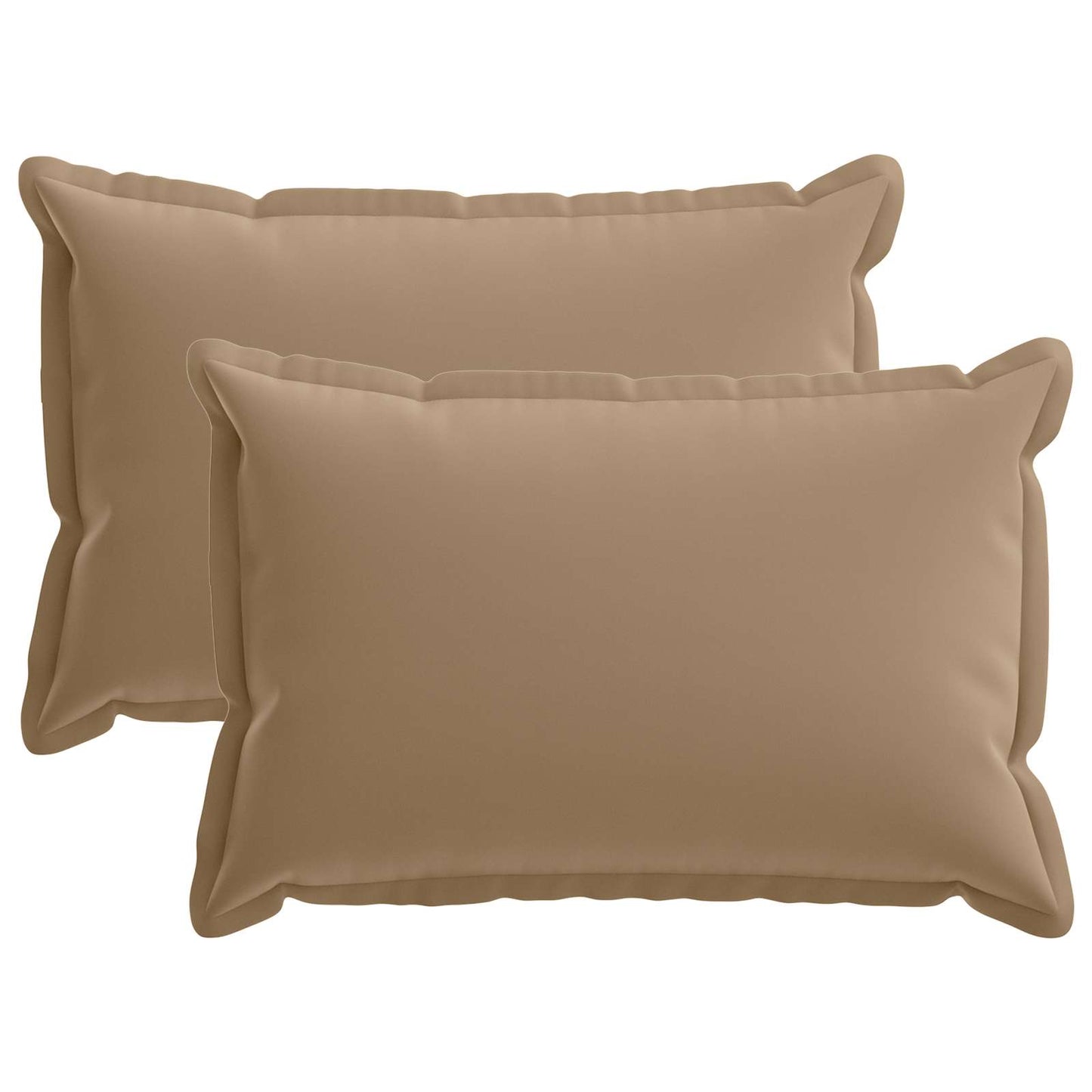 Cushion Cover 2 pcs HOUTEN Taupe 30 x 50 cm Polyester