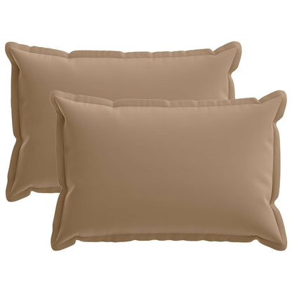 Cushion Cover 2 pcs HOUTEN Taupe 30 x 50 cm Polyester