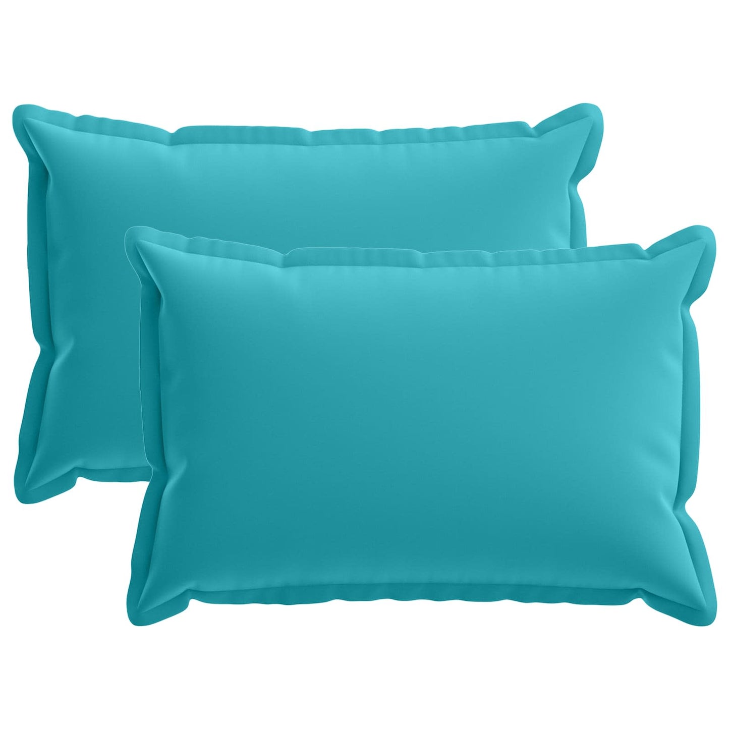 Cushion Cover 2 pcs HOUTEN Turquoise 30 x 50 cm Polyester