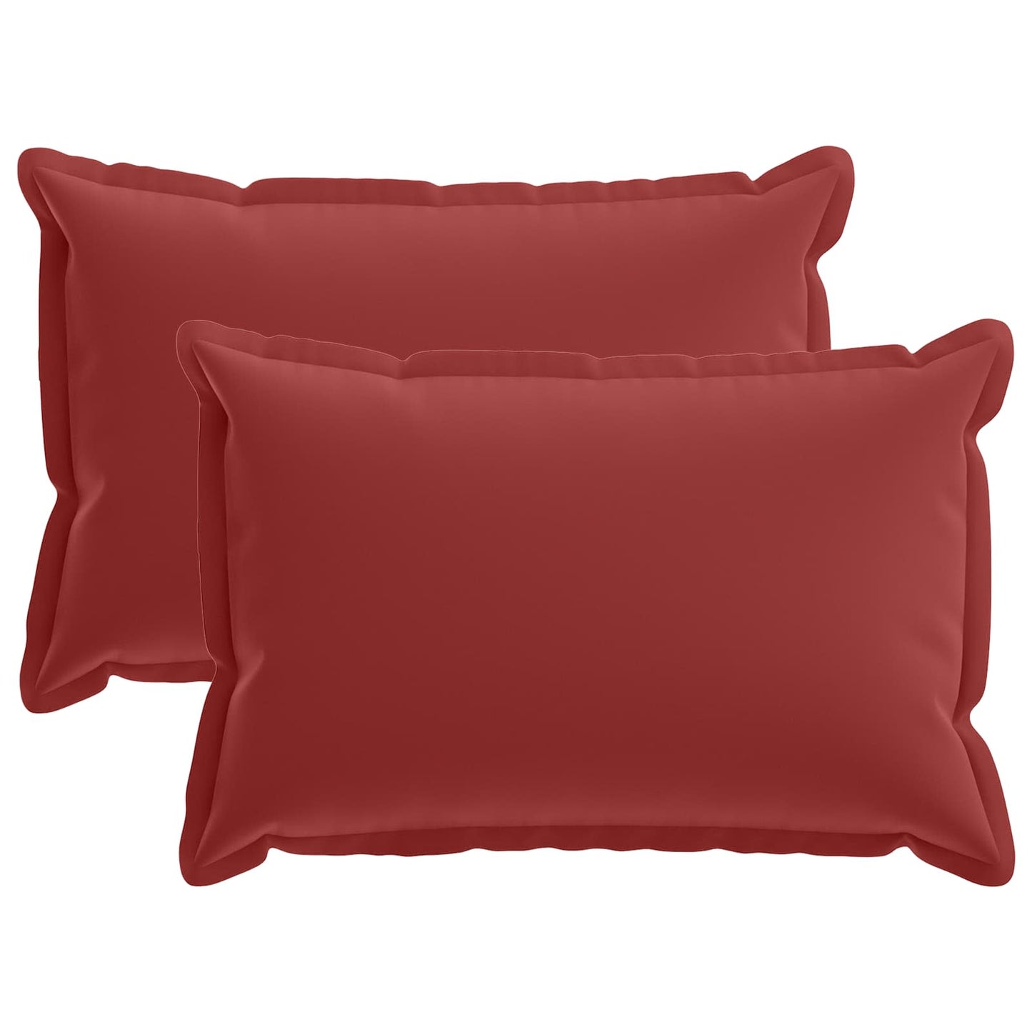 Cushion Cover 2 pcs HOUTEN Wine Red 30 x 50 cm Polyester