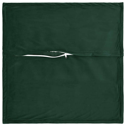 Cushion Cover 6 pcs HOUTEN Dark Green 35 x 35 cm Velvet