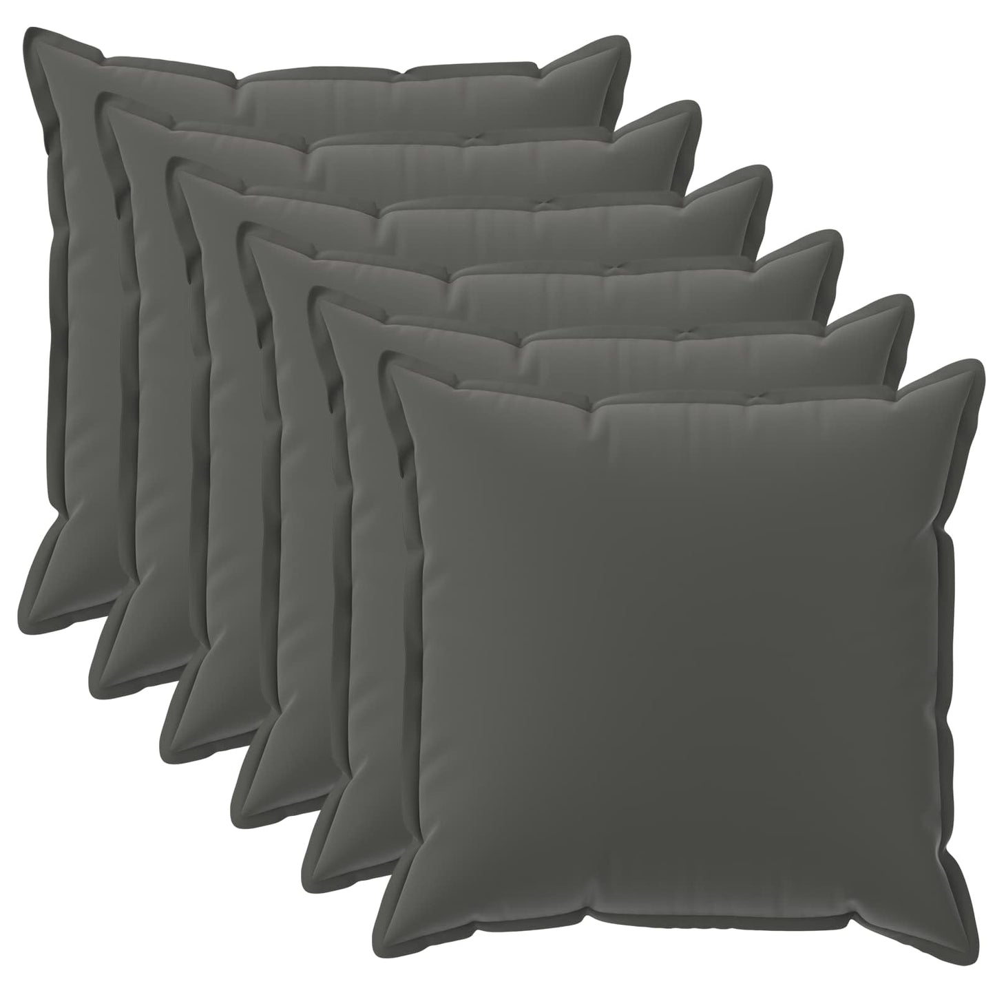 Cushion Cover 6 pcs HOUTEN Anthracite 35 x 35 cm Polyester