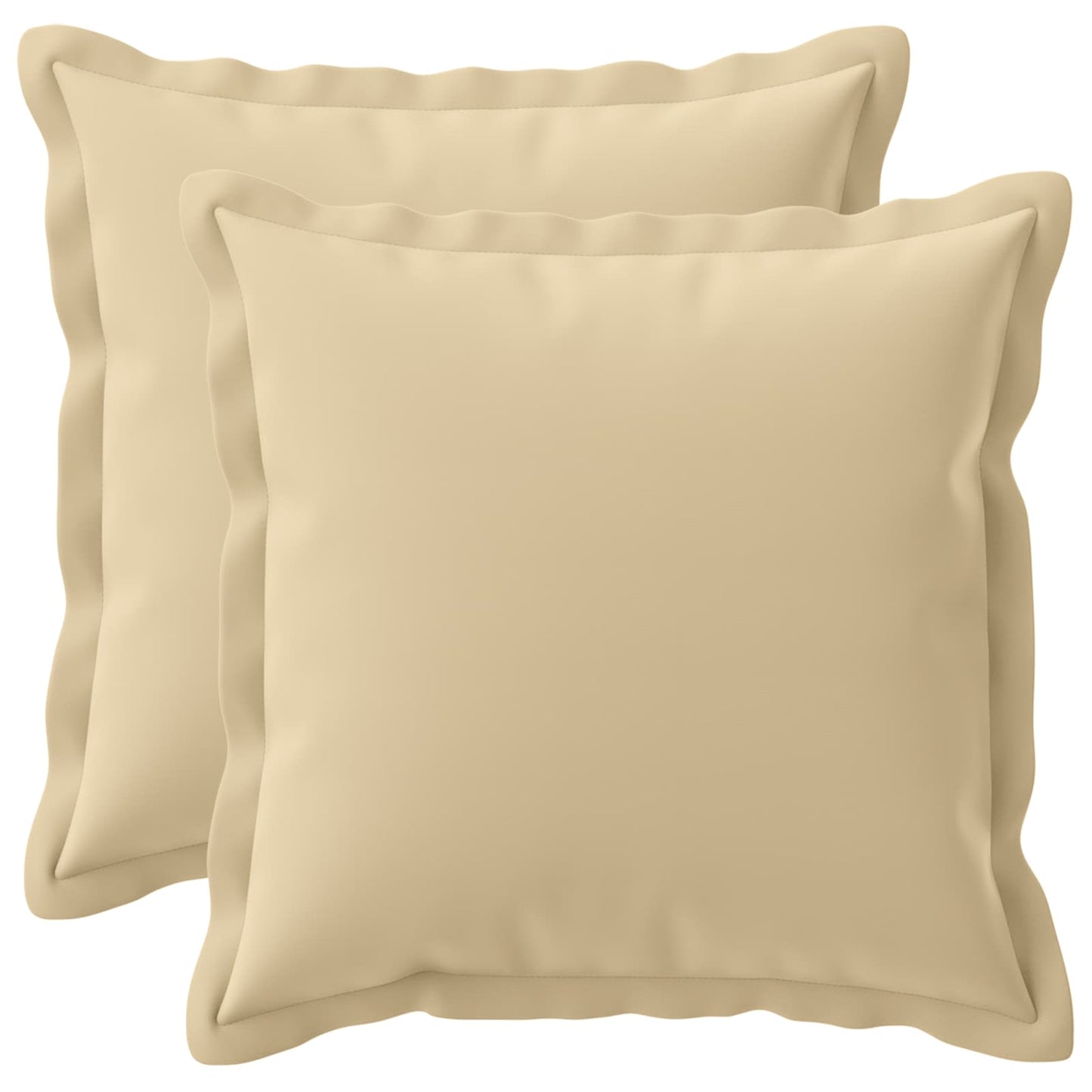 Cushion Cover 2 pcs HOUTEN Beige 35 x 35 cm Polyester