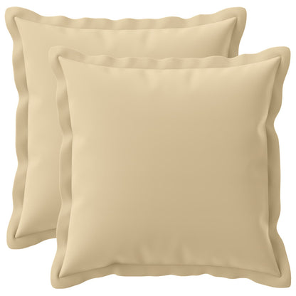 Cushion Cover 2 pcs HOUTEN Beige 35 x 35 cm Polyester