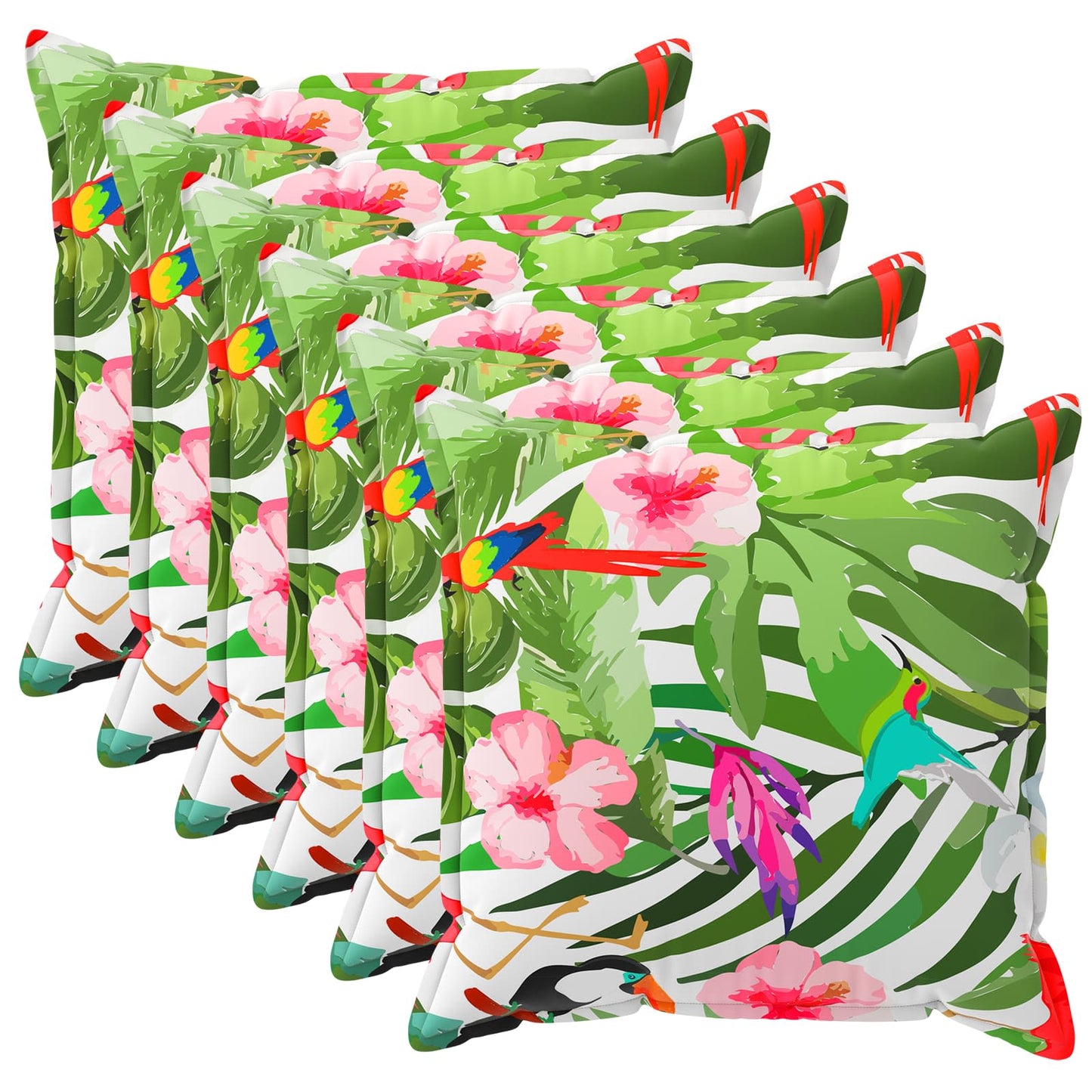 Cushion Cover 6 pcs HOUTEN Black 35 x 35 cm Polyester