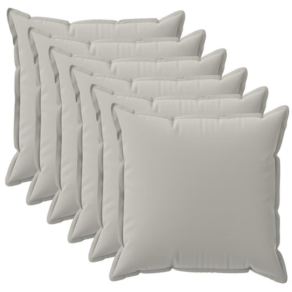 Cushion Cover 6 pcs HOUTEN Grey 35 x 35 cm Polyester