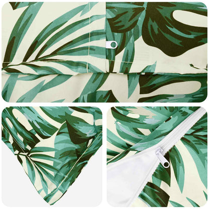 Cushion Cover 2 pcs HOUTEN Leaf Pattern 35 x 35 cm Polyester