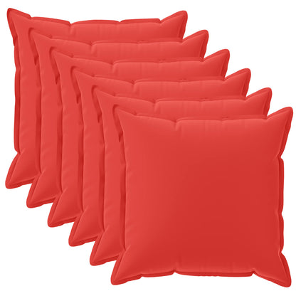 Cushion Cover 6 pcs HOUTEN Red 35 x 35 cm Polyester